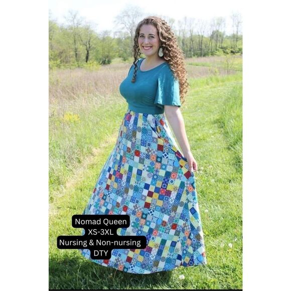 Super Cute Dresses Ringger patchwork Nomad Queen butterfly maxi dress - Picture 1 of 6